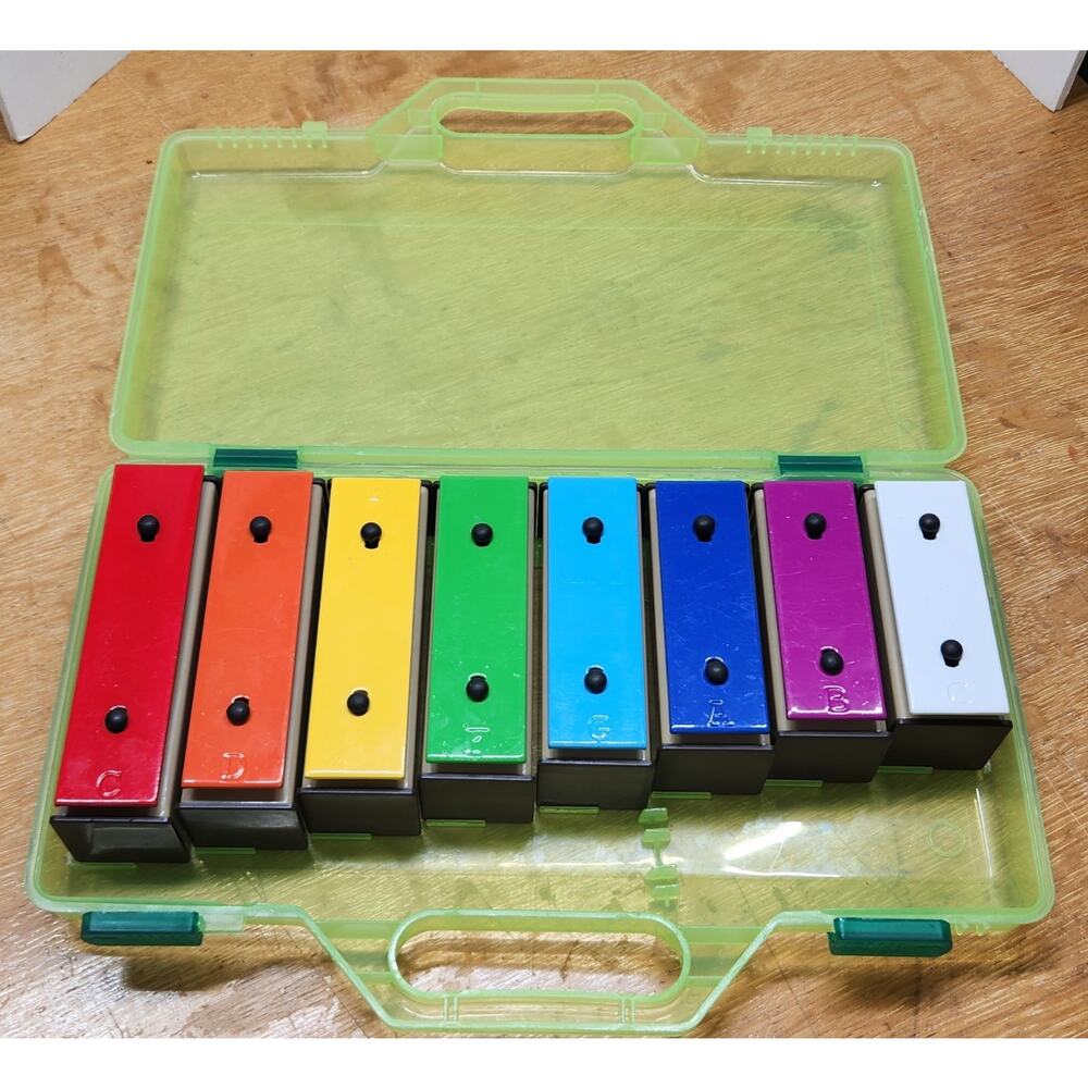 8 Note Diatonic Plastic Resonator‎ Bells Kids Musical Color Bars No Mallets